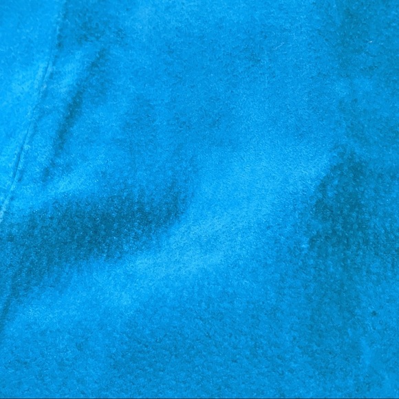 Genuine suede blue skirt by Laurence Roy - Picture 4 of 5